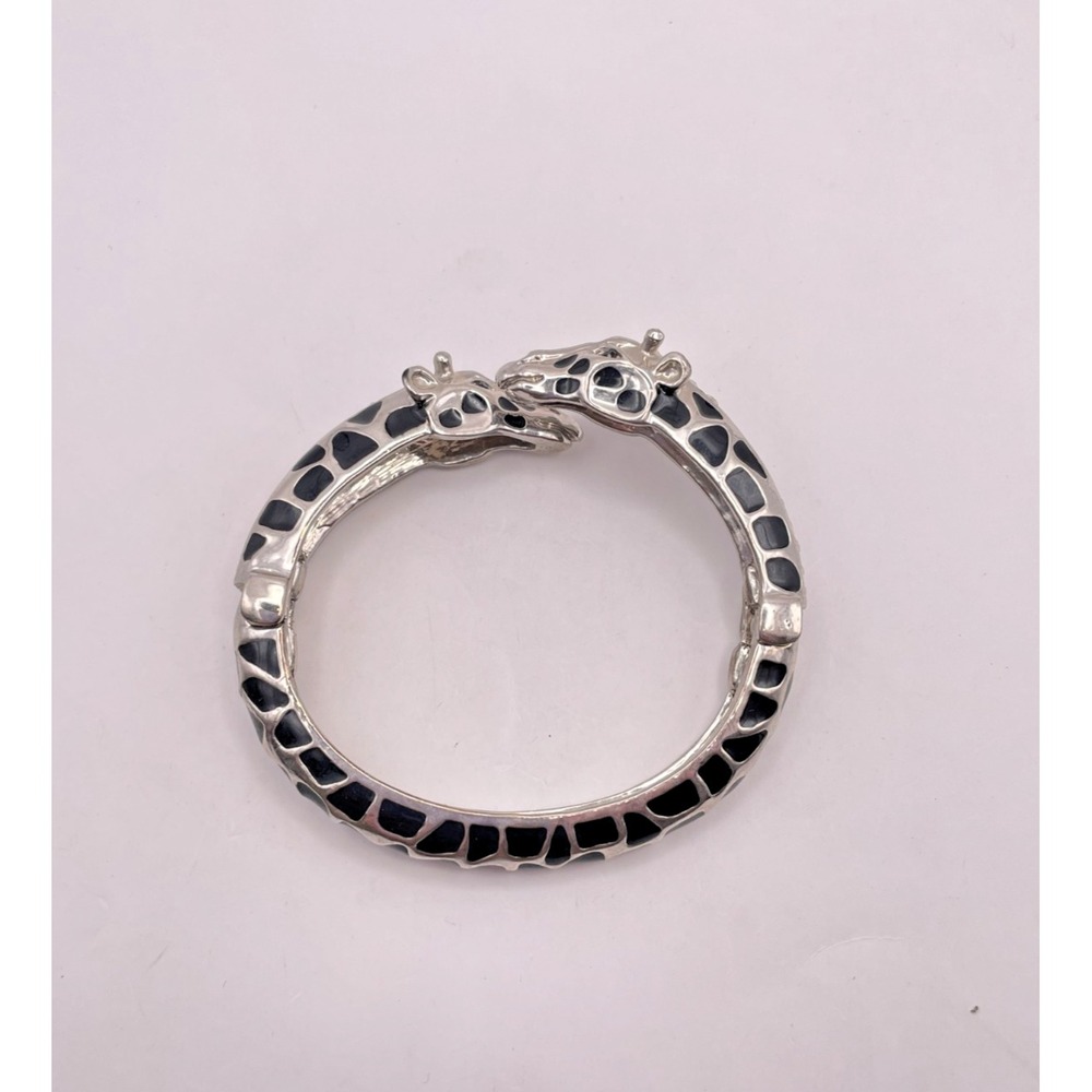 Vintage Giraffe Bracelet Black Enamel
